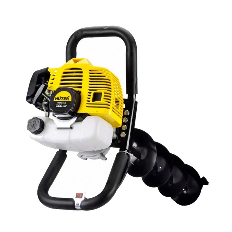 Бензобур HUTER GGD-52  без шнека, 2х-тактн, 1,8кВт/2,5л/с, бак 1,2 л, 8700 об/мин, 6,8 кг