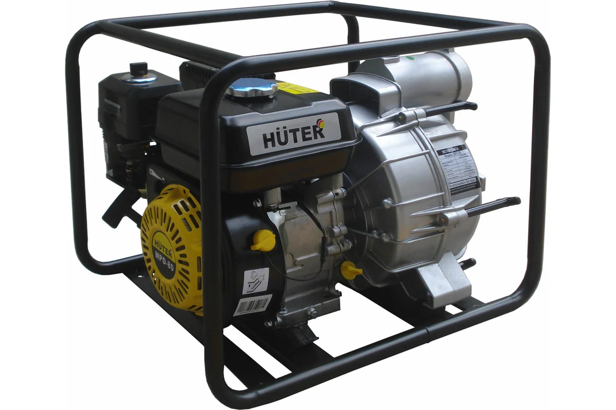 Мотопомпа Huter MPD-80 4х т.дв. номин.мощность 7л.с 900л/м для гр.воды