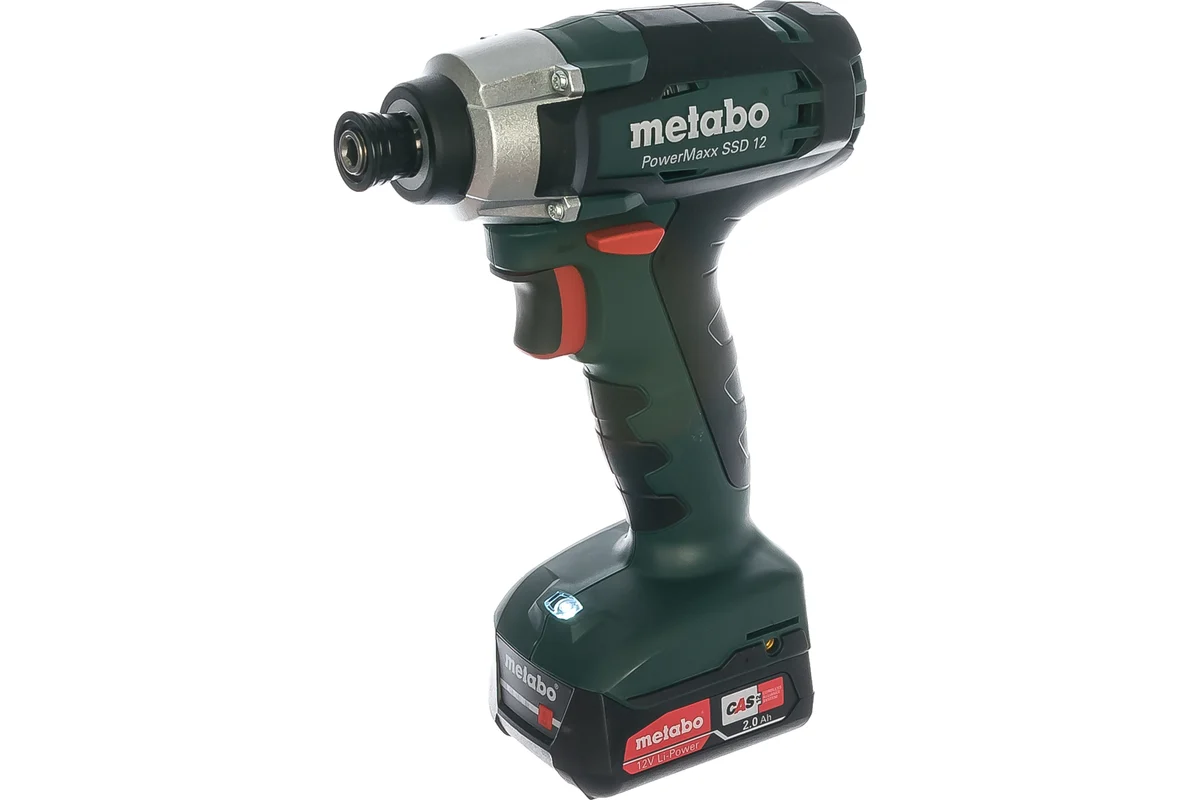 Metabo PowerMaxx SSD Акк.уд.гайковерт. 12В 2*2.0,Lilon,кейс.