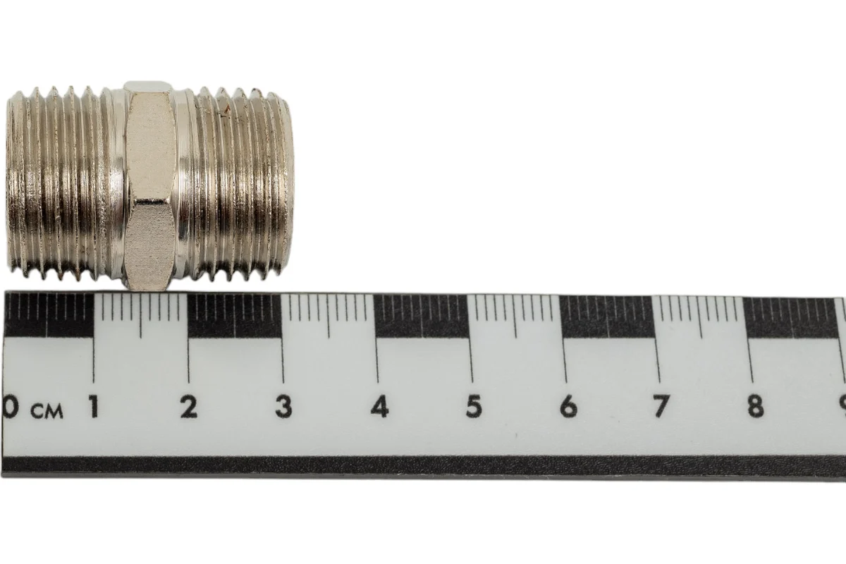 Соединение нар. резьба 1/2" х нар. резьба 1/2" (сталь) ECO