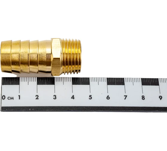 Соединение нар. резьба 1/2" х елочка 19 мм (латунь) ECO