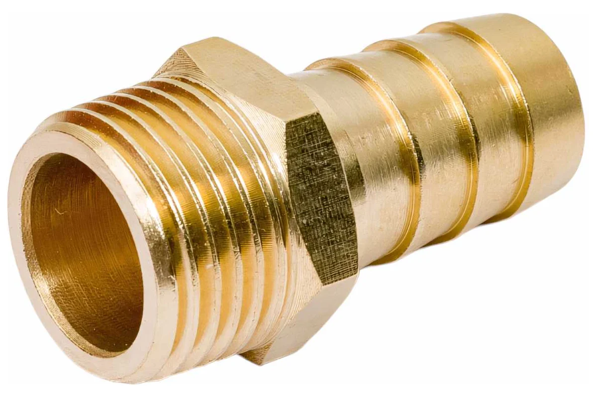 Соединение нар. резьба 1/2" х елочка 16 мм (латунь) ECO
