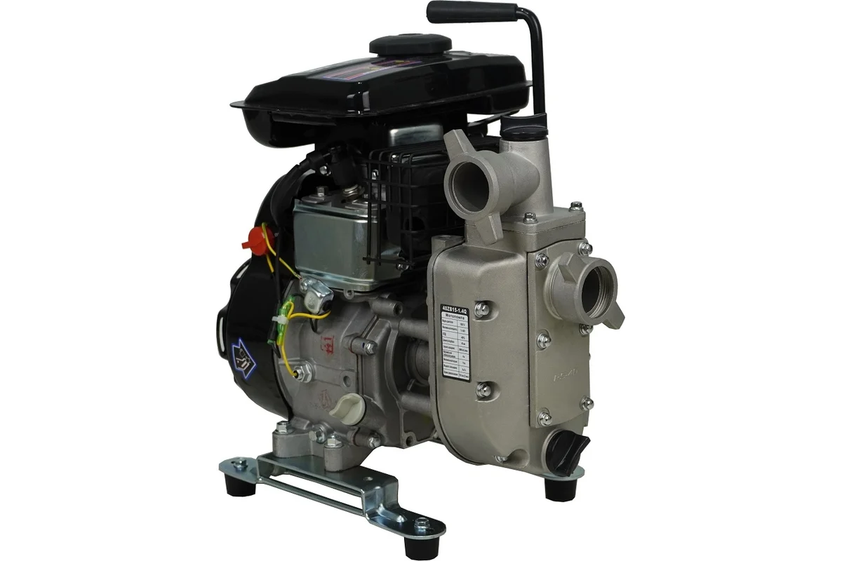 Мотопомпа LIFAN 40ZB15-1,4Q, 1,4 кВт/2,5 л/с,, 9 м3/ч, подъем 15 м, гл. всас. 4 м, д/чист. воды