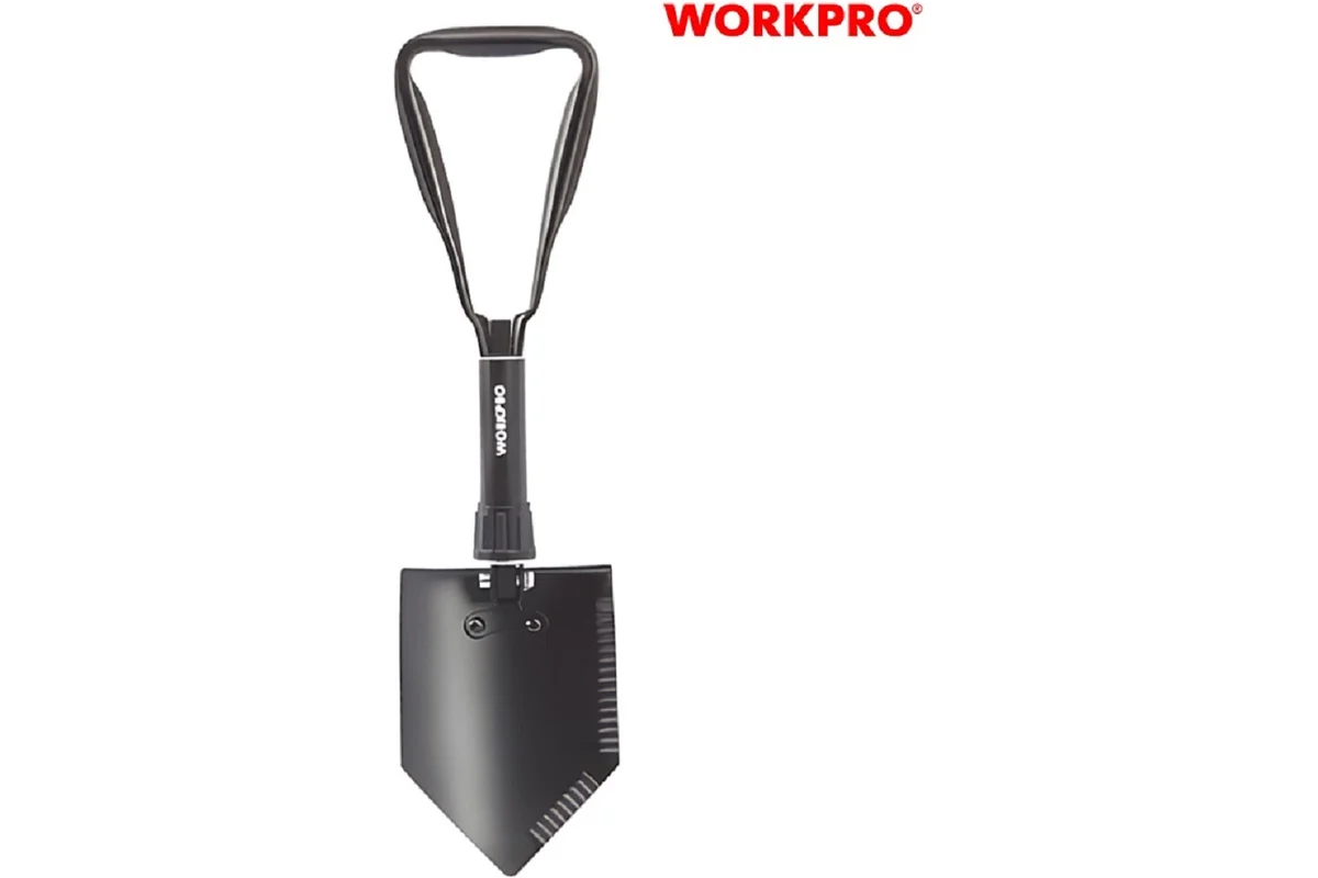 Лопата складная WP335006 WORKPRO общая длина 57см., длина рукоятки 34см, ширина лопаты 14,7 см