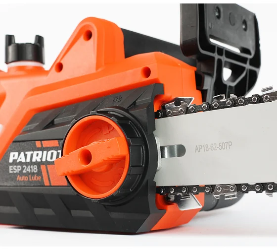 Пила цепная электрическая PATRIOT ESP 2418 , 2400Вт, 18'/45см, 3/8, 1,3мм 62зв, плавный пуск, бесклю
