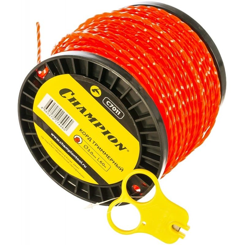 Леска 3,0мм х 60м Twisted Square, профиль витой квадрат CHAMPION