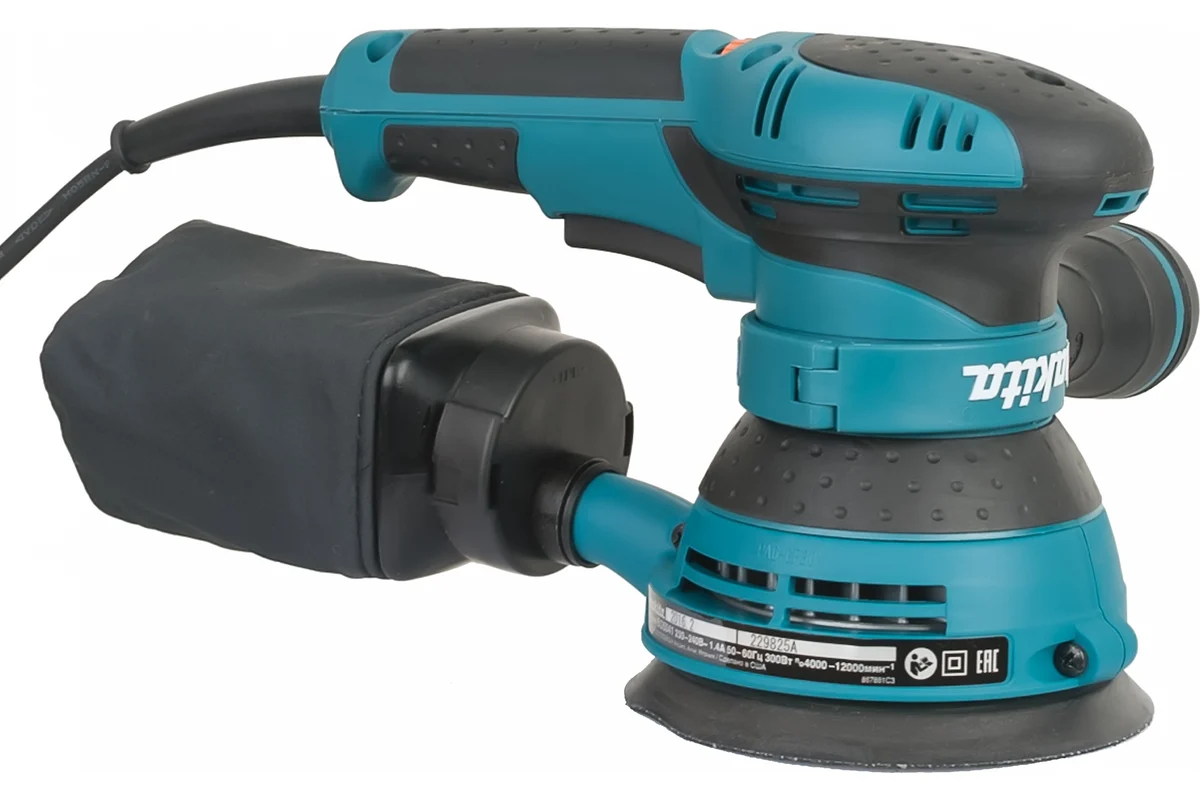 Makita Эксцентриковая шлиф.машина BO 5041, 300Вт,ф125мм,4000-12000об\м,ампл-2.8мм,1.4кг,кор,п\сборни