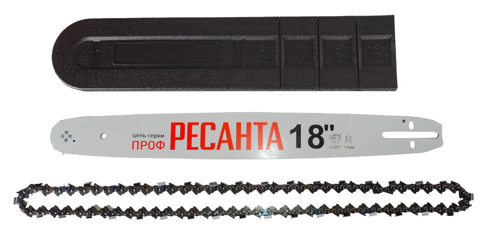 Бензопила РЕСАНТА БП-4518, 2,3л.с, шина 45см,72х325х1,5
