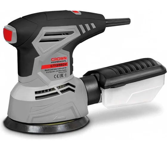 Эксцентриковая шлифовальная машина CROWN CT13560V, Ø125 мм, 300 Вт, 6000-13000 об/мин