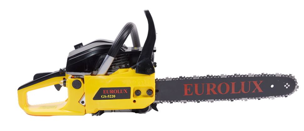Бензопила GS-5220 Eurolux, 2,8кВт, 3,81л.с. шина 20 дюймов 76х325х1,5