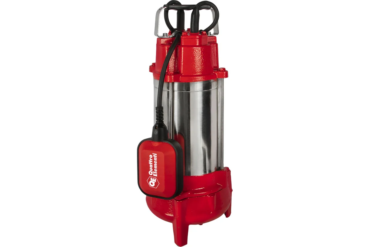 Фекальный насос QUATTRO ELEMENTI Sewage 500F Ci-Cut (500 Вт, 19000 л/ч, грязевой, 12 м,15.2 кг,чугун
