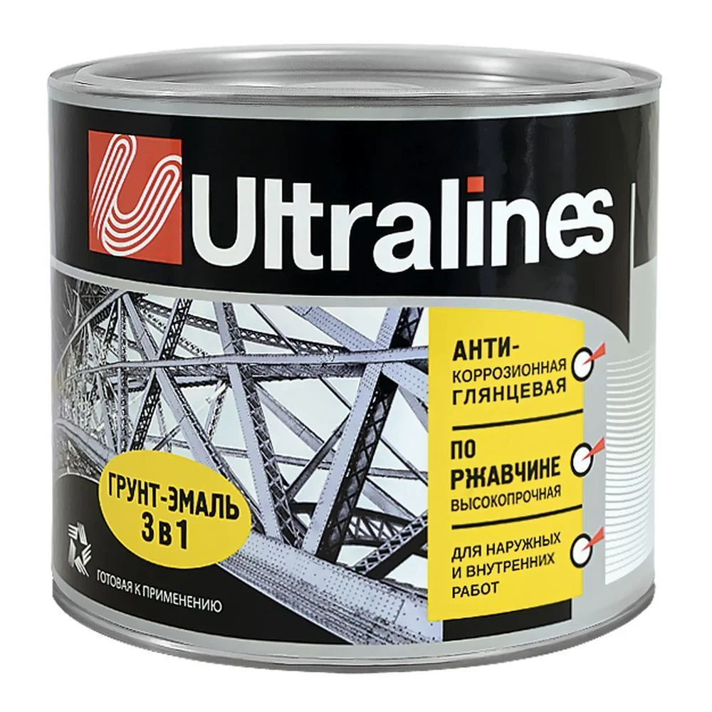 Грунт-эмаль ГРАФИТ 3в1 ULTRA LINES 1,8кг