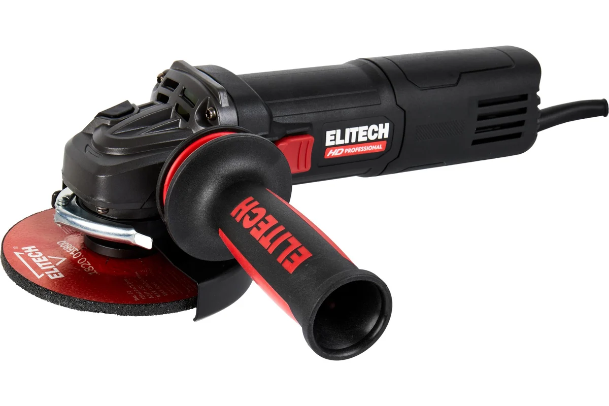 ELITECH AG 1412E (E2213.050.01) УШМ,ф125мм,1400Вт,4000-11000об/мин,2.3кг,кейс,QUICK-FIX,быстр.кожух,