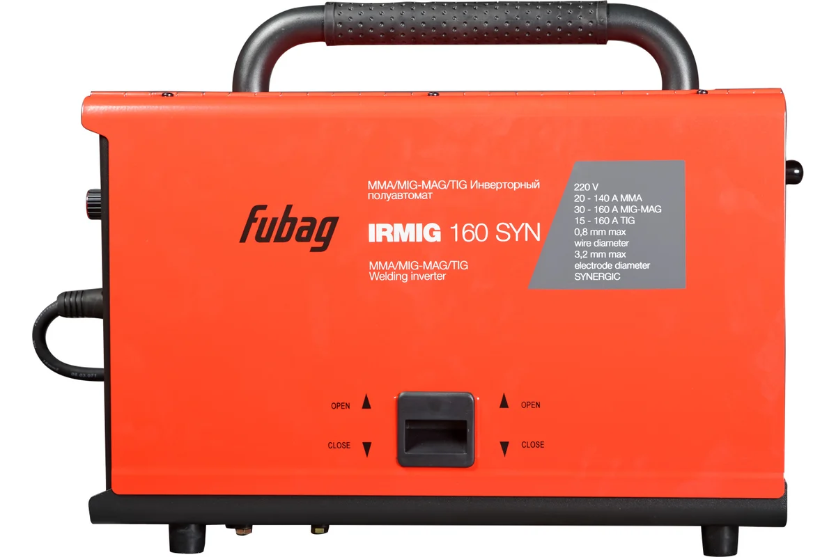Сварочный полуавтомат IRMIG 160 FUBAG SYN, инверторный, от 30-160А, пров-а 0,8-1,0мм + горелка