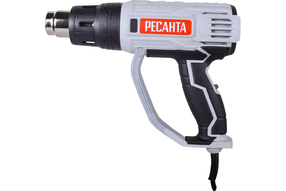 РЕСАНТА ФЭ-2000К Фен строительный, 2,0кВт, 3-х реж..300/ 300/500 л/мин, t 20/350/550*С
