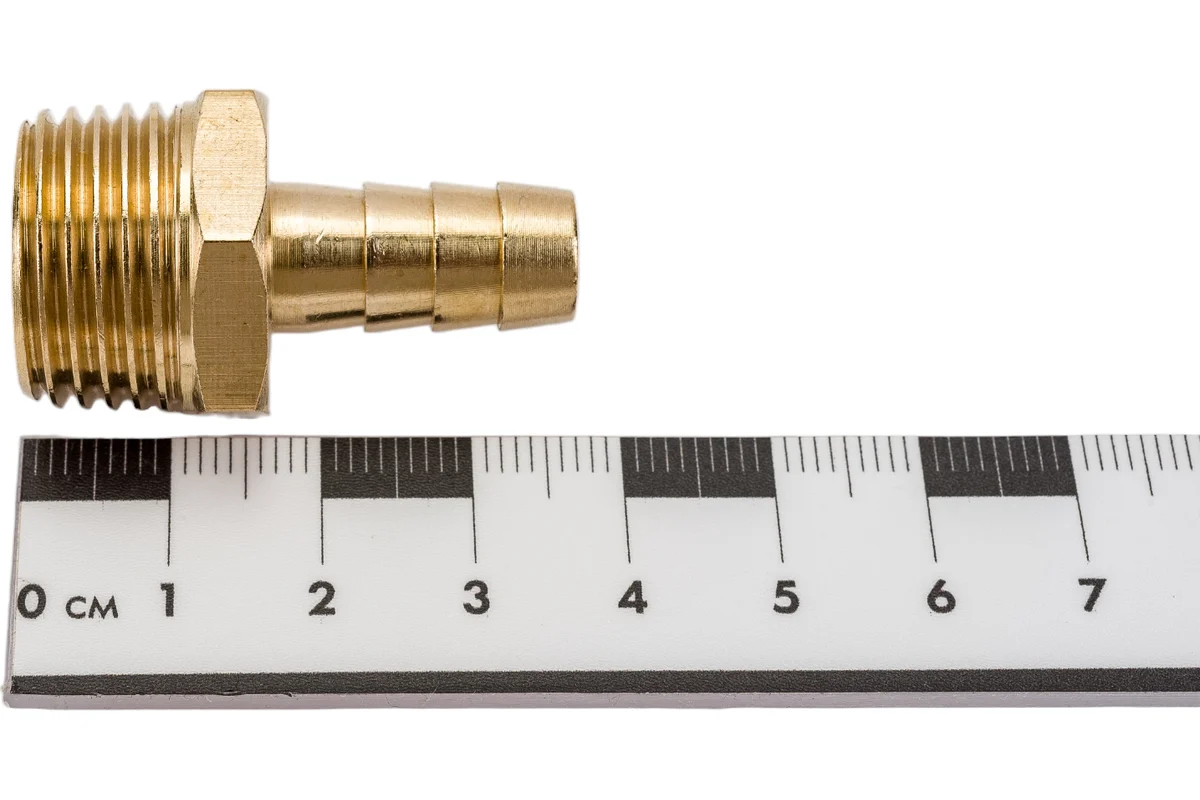 Соединение нар. резьба 1/2" х елочка 10 мм (латунь) ECO