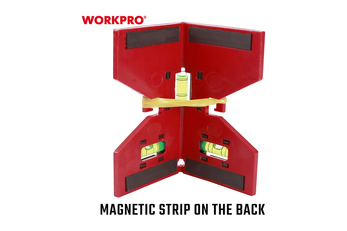 Уровень Угловой 125*75мм (магнитный, 3 глаза) Workpro, WP262029