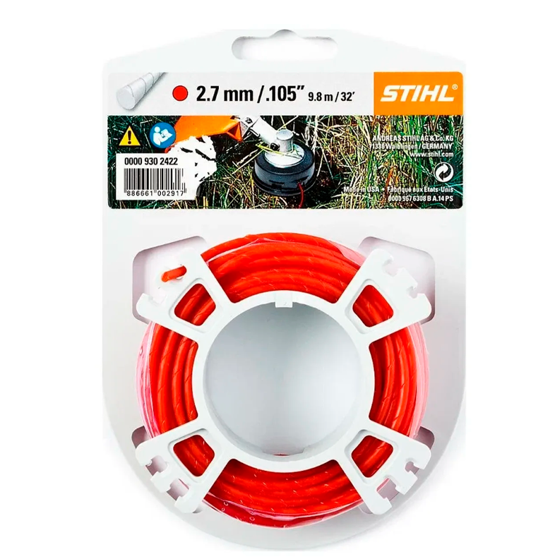 Струна триммерная STIHL круглого сечения 2,7мм х 9м бесшумная