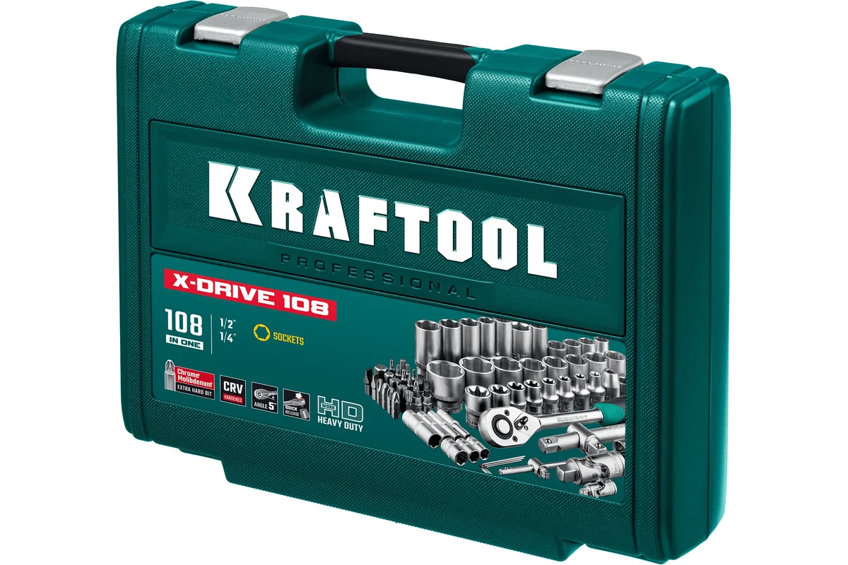 Набор инструмента 108пр. универсальный X-Drive // KRAFTOOL