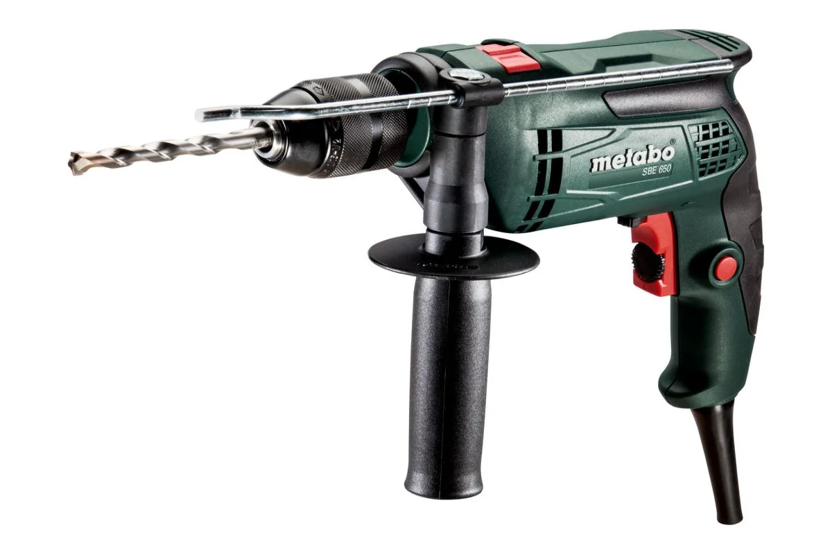 Metabo Дрель ударная SBE 650, 650 Вт, бзп 1,5-13 мм, 