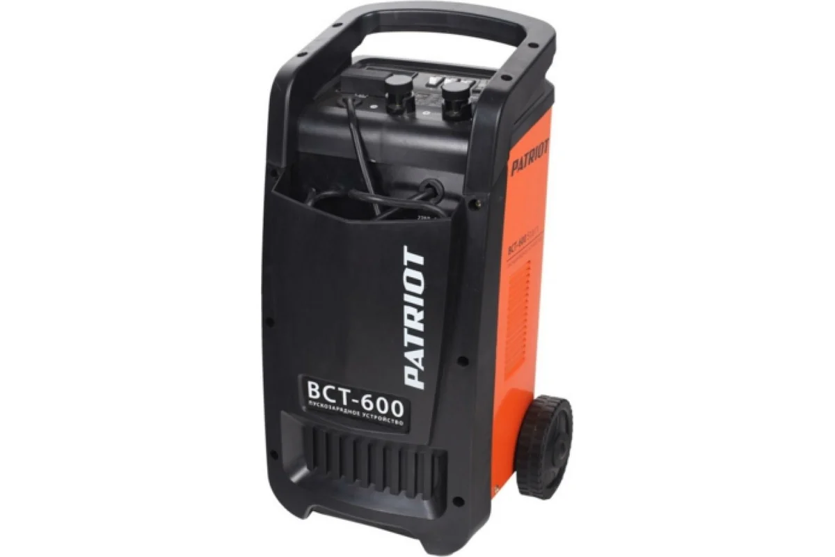 Пускозарядное устройство PATRIOT Expert BCT-600 Start, 220V, акк. 12-24В, min 120/max 900 А/ч 
